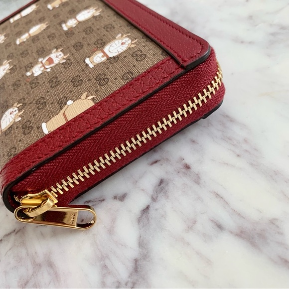 💫 Gucci x Doraemon Logo Monogram Mini GG Supreme Long Zip Around Wallet - Picture 9 of 12